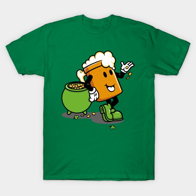 Cartoon Beer Irish Pale Ale St. Patricks Day T-Shirt by gastaocared